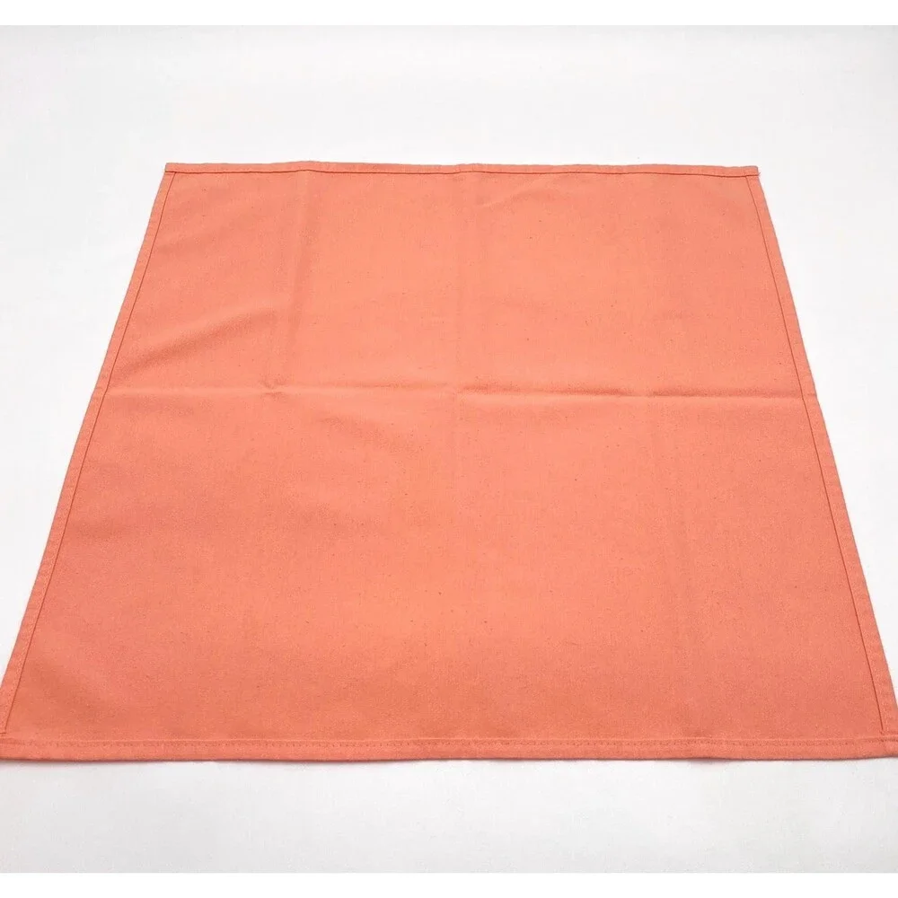 Set of 4 Peach Cotton Napkins